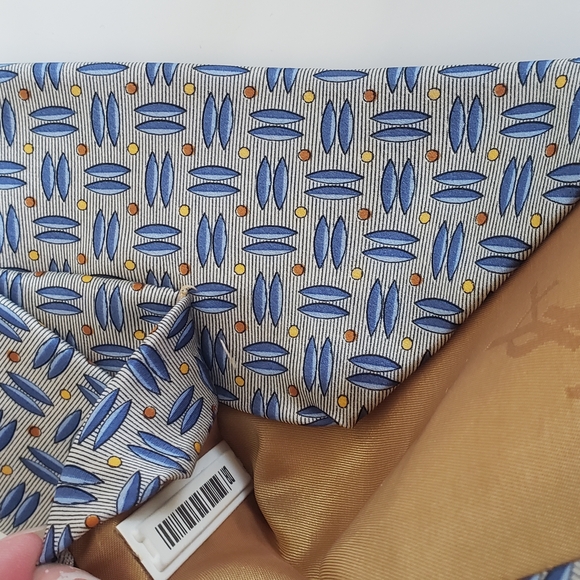 Yves Saint Laurent (YSL) Blue Post Modern Patterned Tie - Vintage - Picture 3 of 7